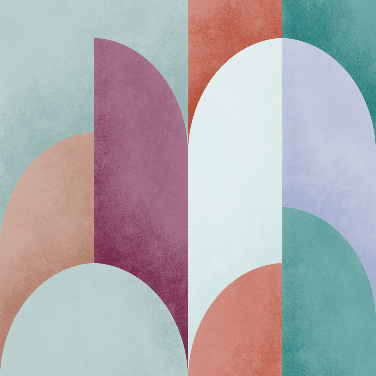 Mid Mod Geometry Sundown Wallpaper⁠ in your room