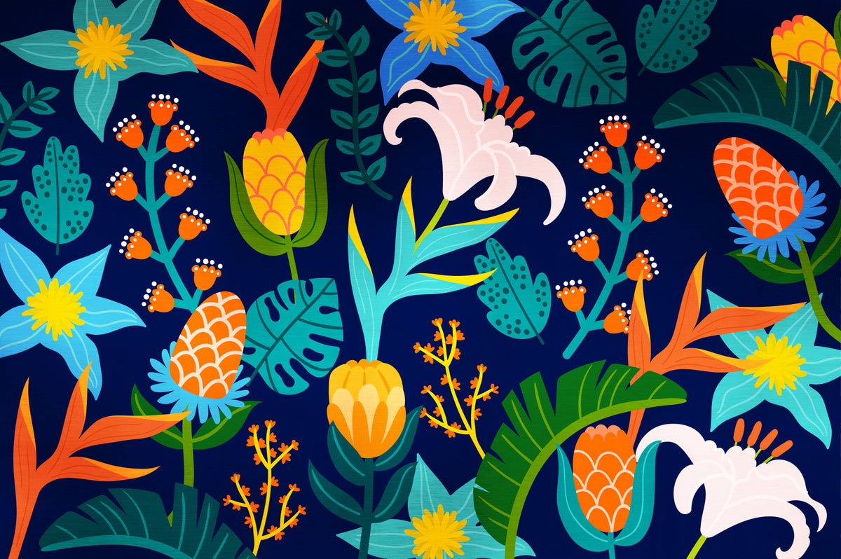 Frida Wall Mural in your room — zoomed