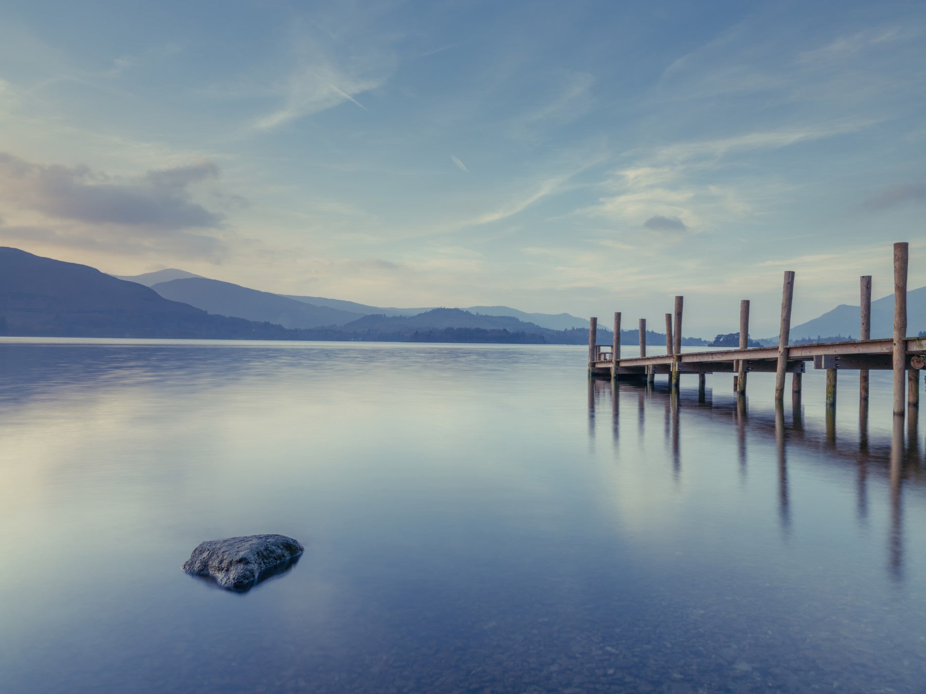 Lake Serenity Wall Mural in your room — zoomed