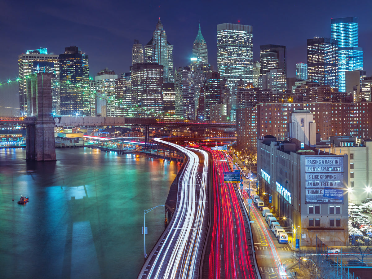 Blue Manhattan Wall Mural in your room