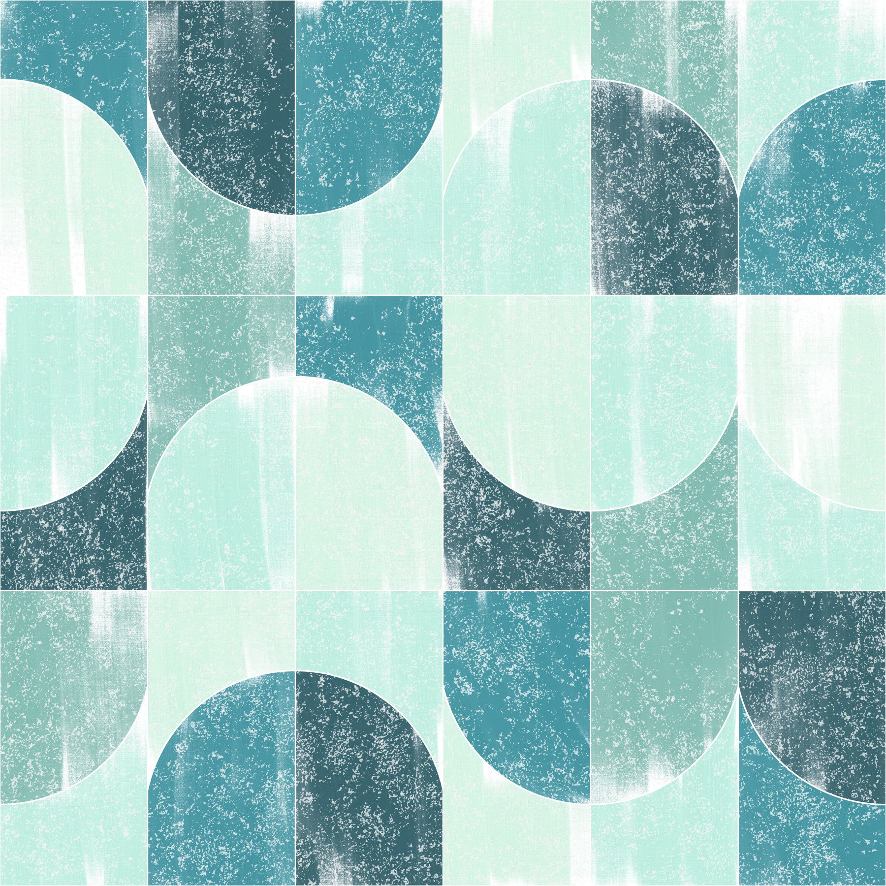 SPONGE PAINTING GEO TILES WATERY VIBES  Wallpaper⁠