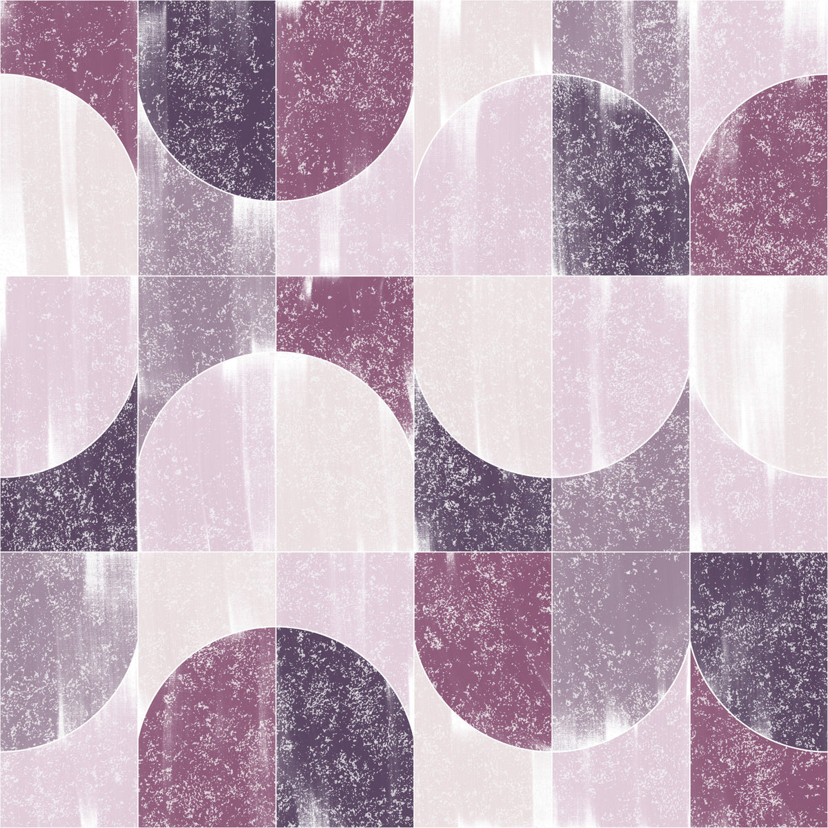 SPONGE PAINTING GEO TILES PURPLE VIBES  Wallpaper⁠ in your room