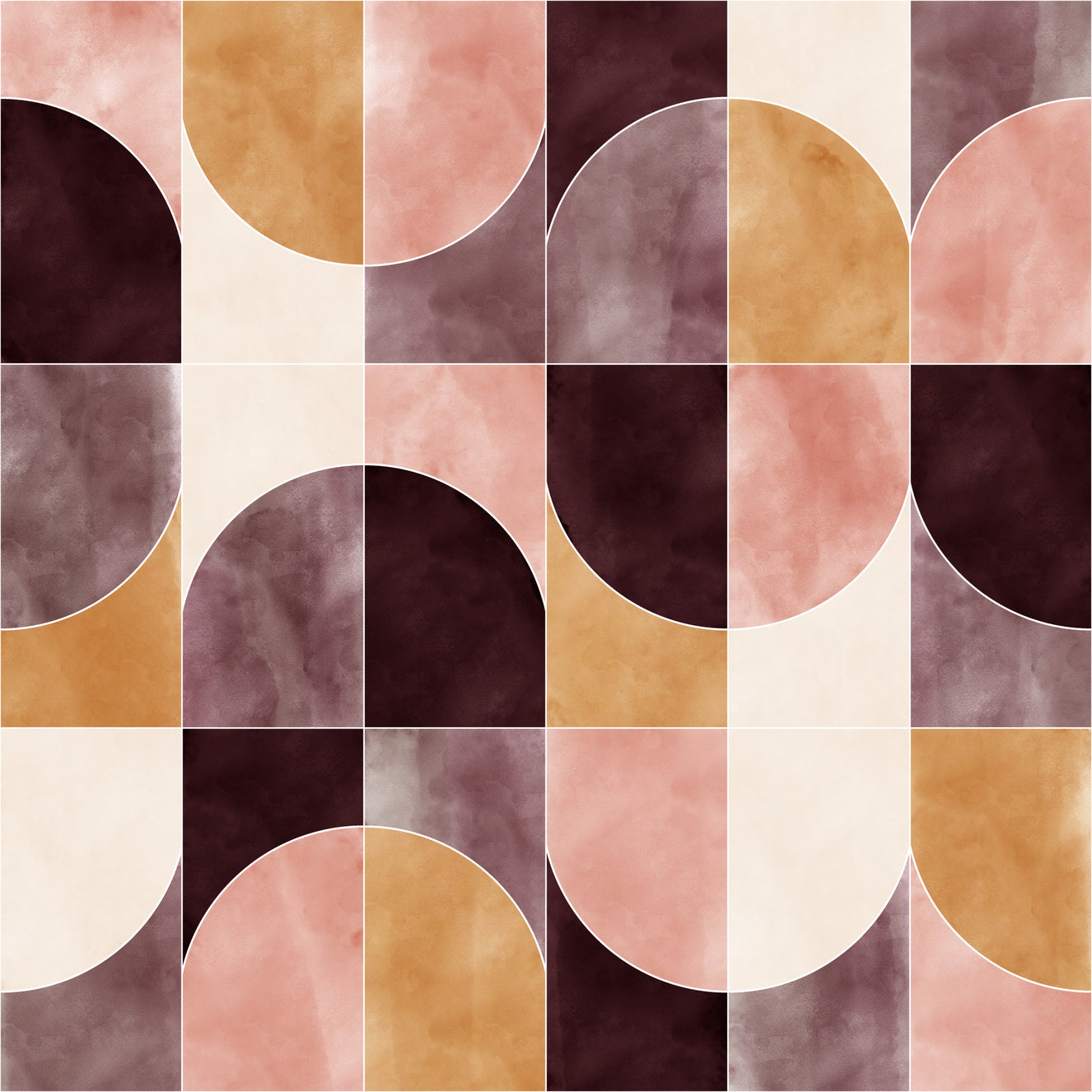 COLOR WASHED GEO TILES FALL VIBES  Wallpaper⁠