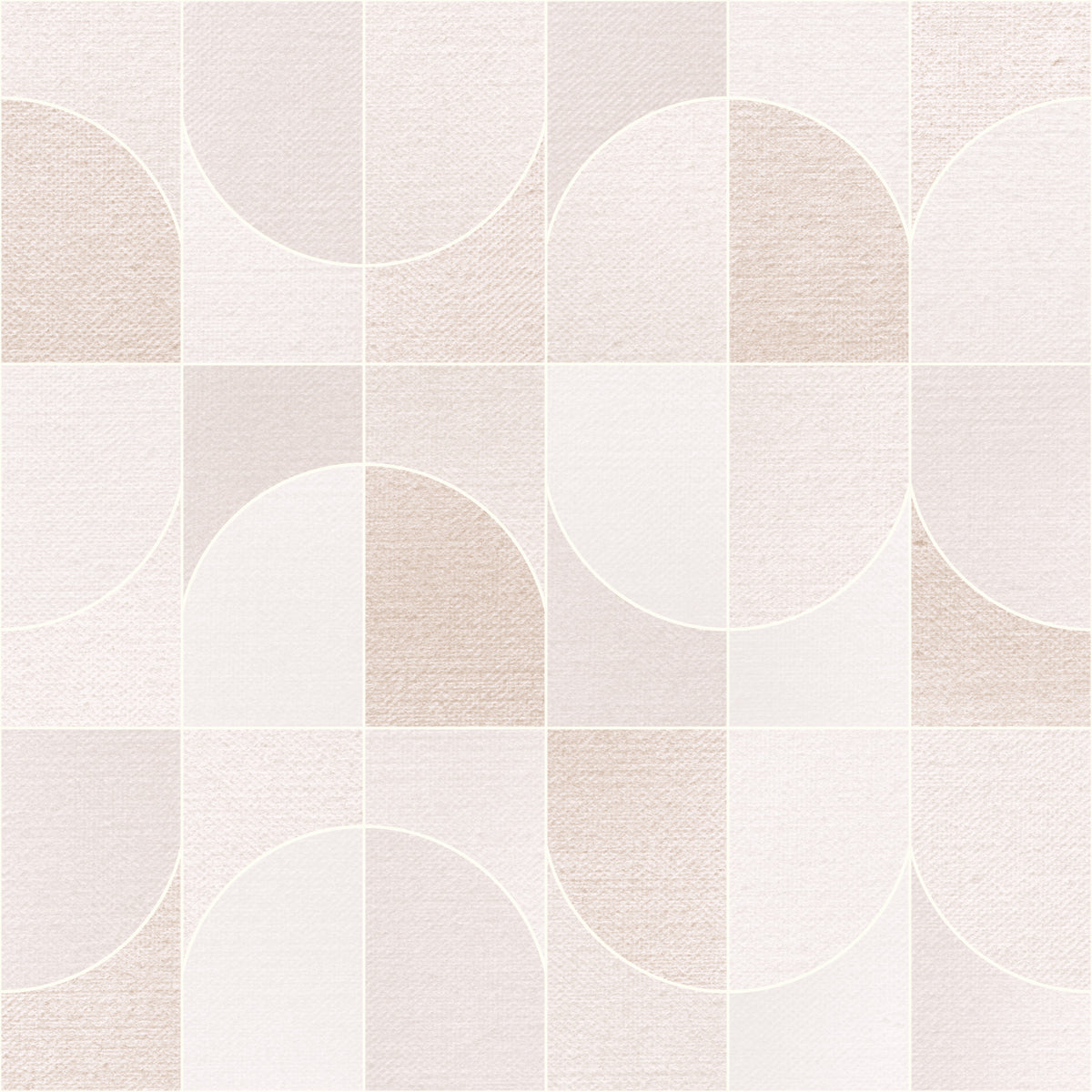 Canvas Geo Tiles Neutral Wallpaper⁠ in your room