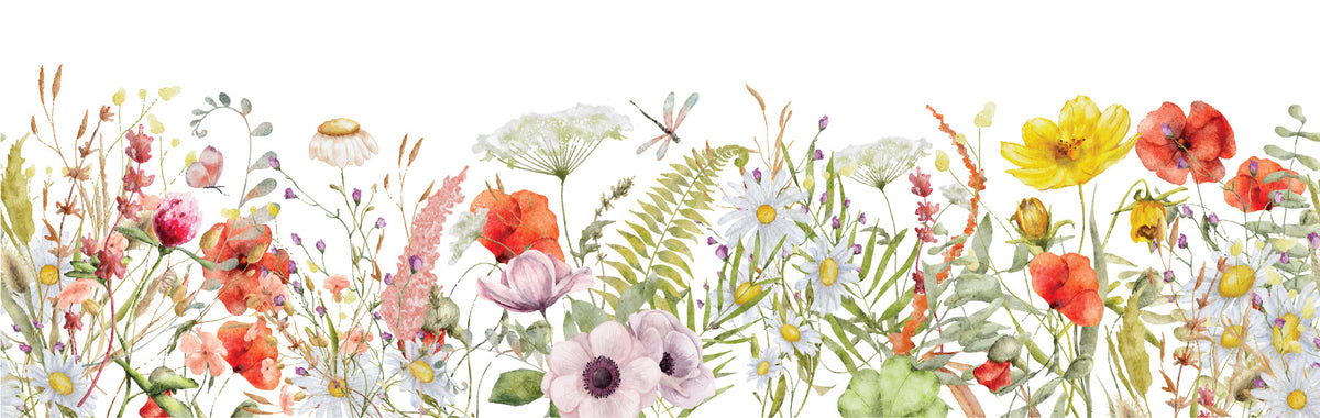 Wildflower Hues Wall Mural in your room — zoomed