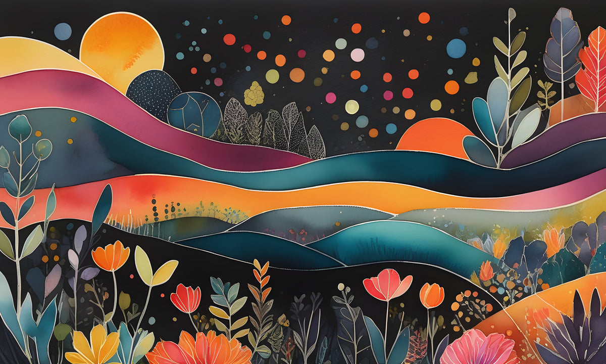 Enchanted Horizon Wall Mural in your room — zoomed