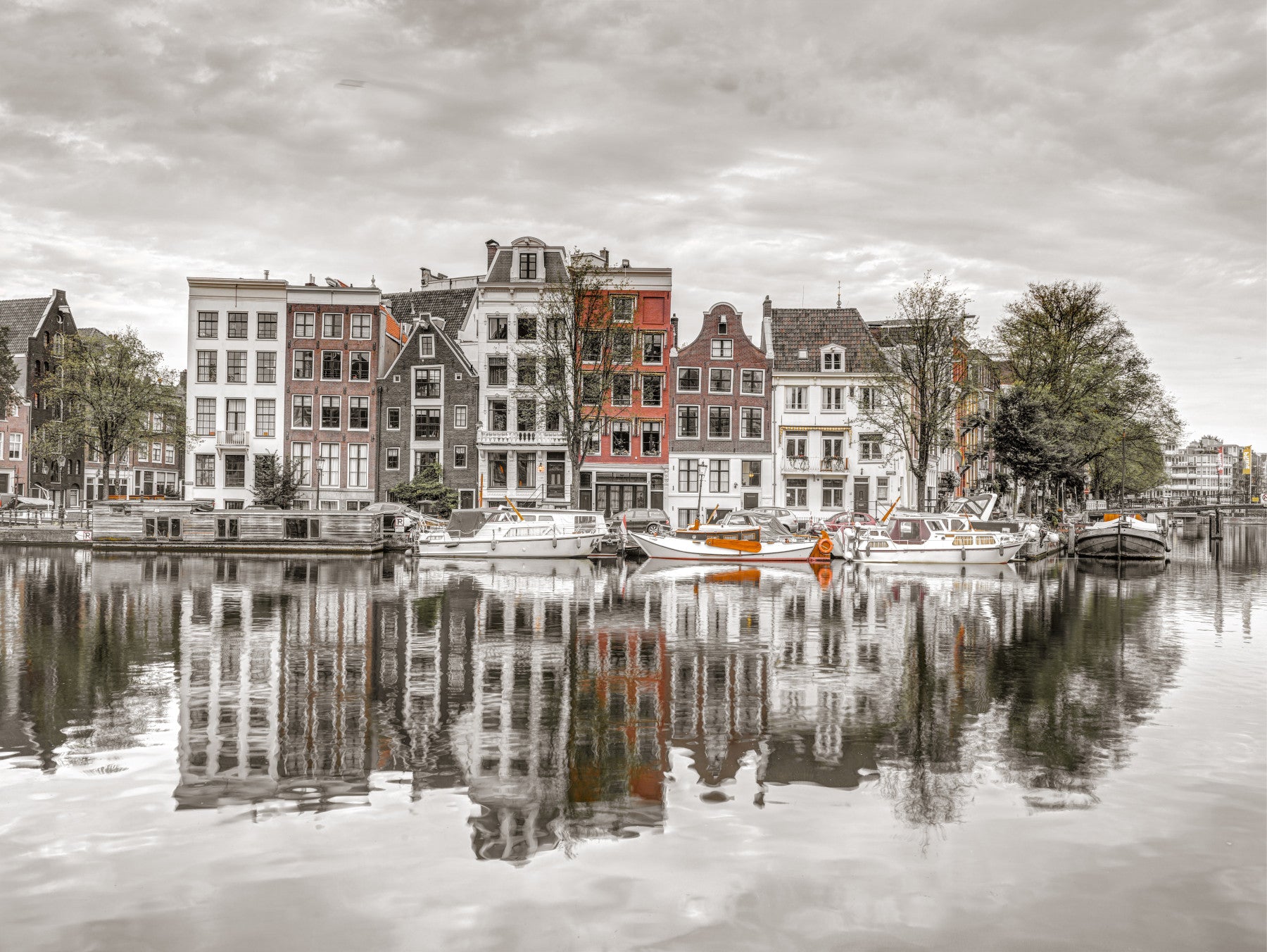 Amsterdam Townhouses Wall Mural in your room — zoomed