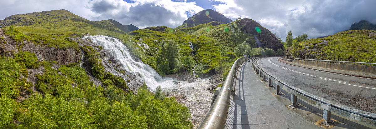 Highland Cascade Wall Mural in your room — zoomed