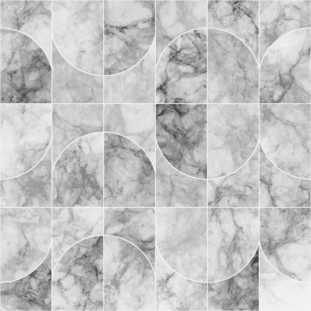Marbled Geo Tiles Greyish Wallpaper⁠ in your room — zoomed