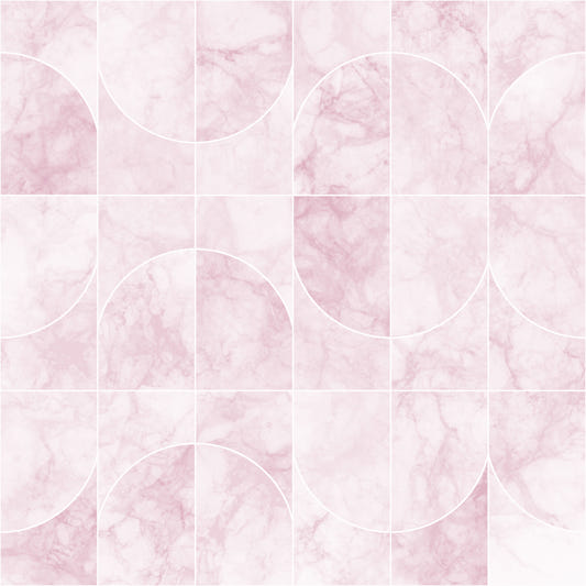 Marbled Geo Tiles Pinkish Wallpaper⁠