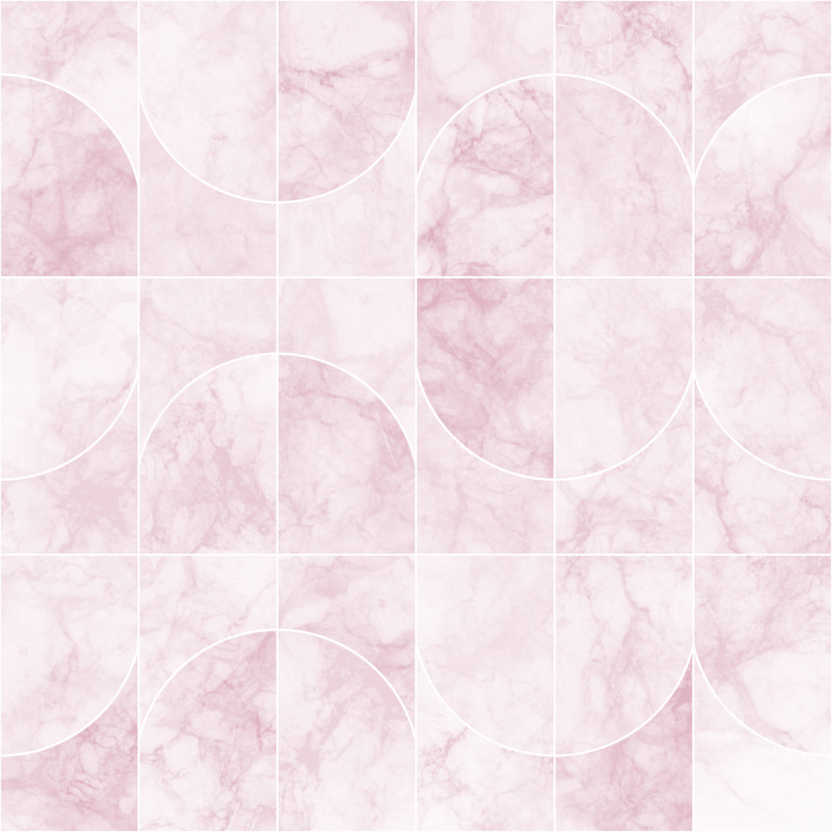 Marbled Geo Tiles Pinkish Wallpaper⁠ in your room
