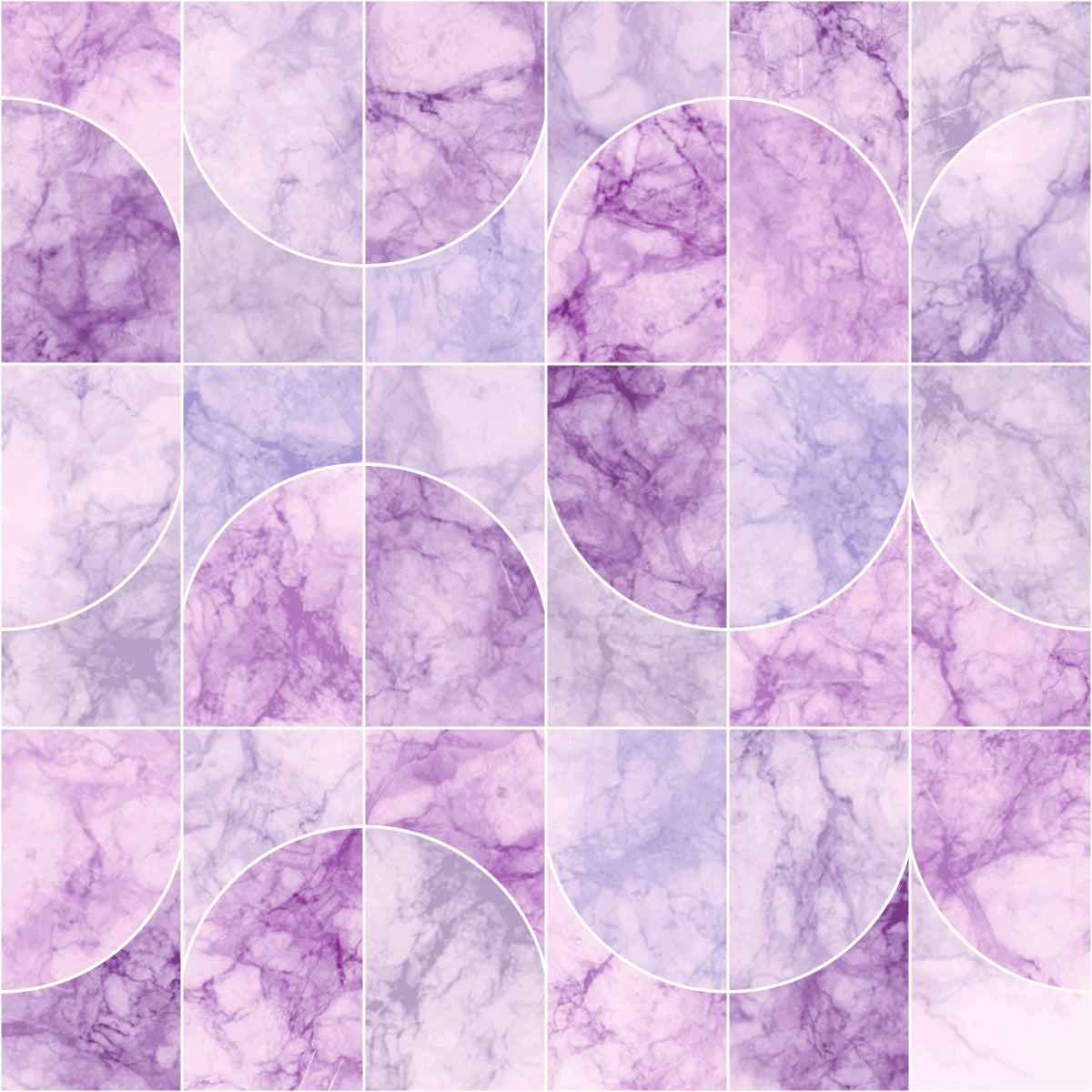 Marbled Geo Tiles Purplish Wallpaper⁠ in your room — zoomed