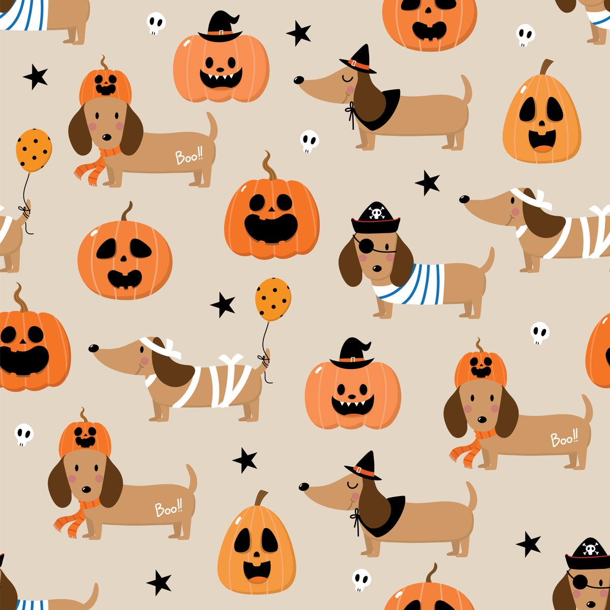 Halloween Doggies Wallpaper⁠ in your room — zoomed