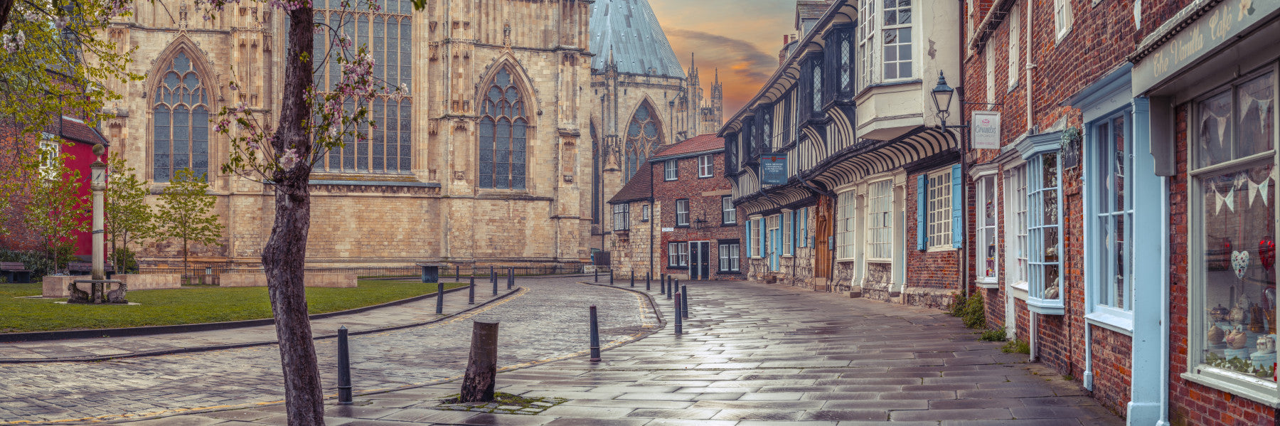 classic view of a street in york

