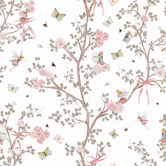 Enchanted Fairies Chinoiserie Garden Wallpaper⁠