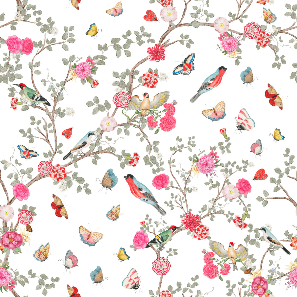 Charming Aviary Chinoiserie Garden Wallpaper⁠ in your room