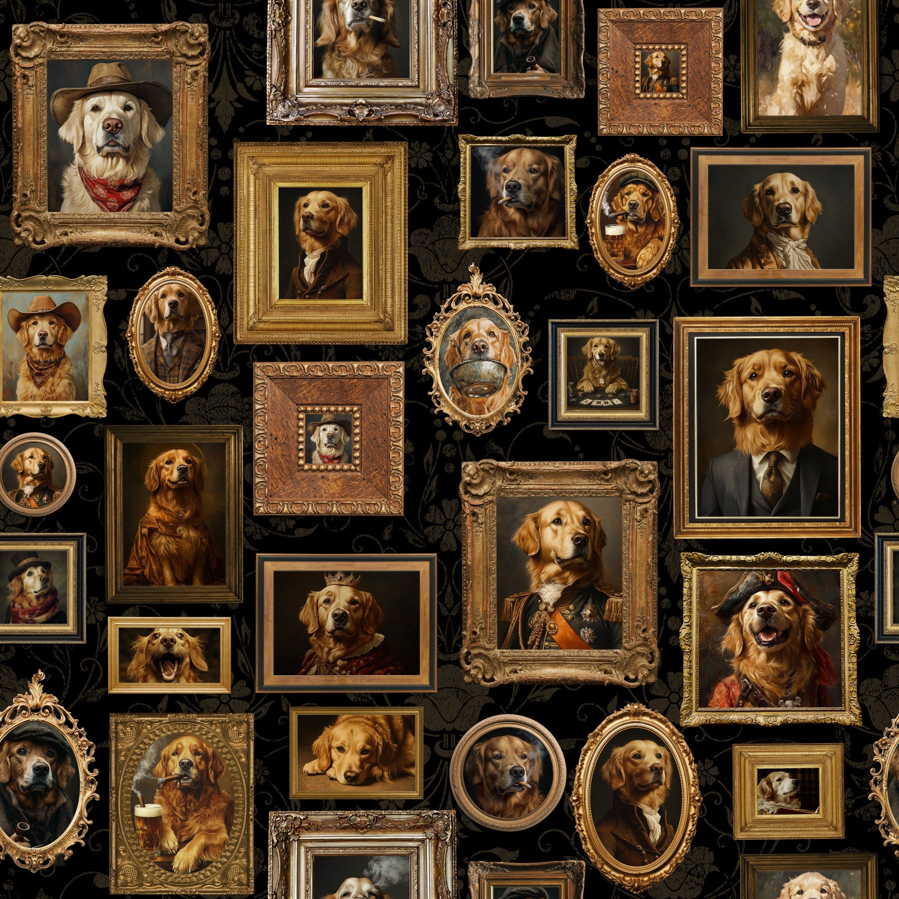 Golden Era Canines Wallpaper⁠