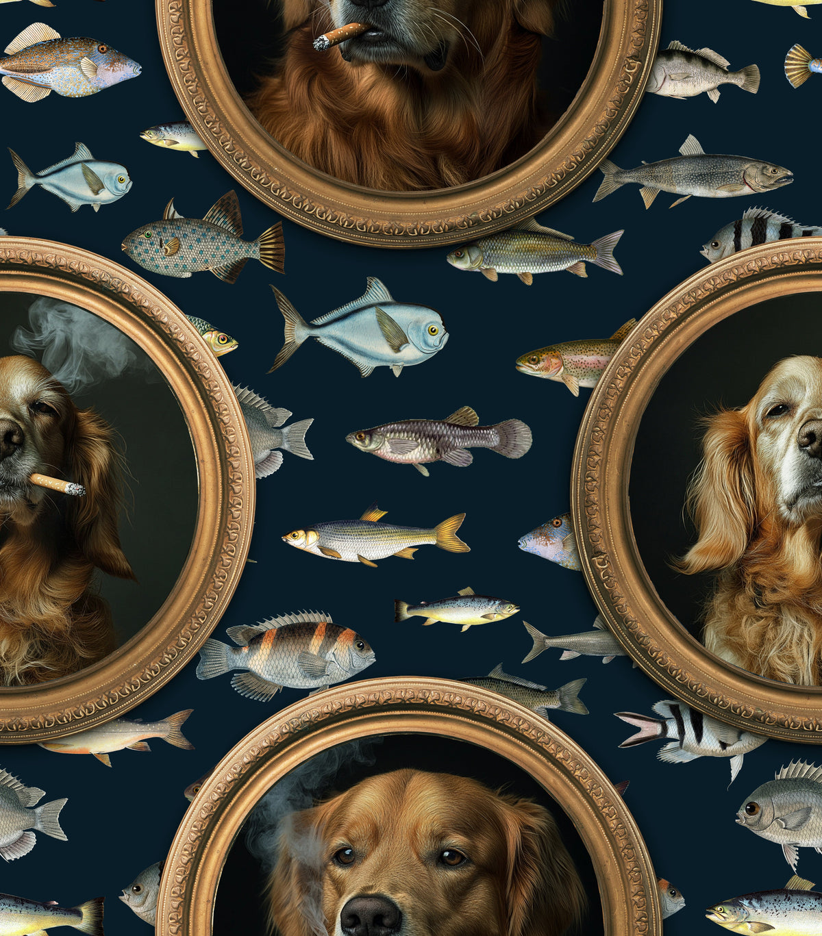 Paws & Fins A Fine Art Fusion Wallpaper⁠ in your room — zoomed