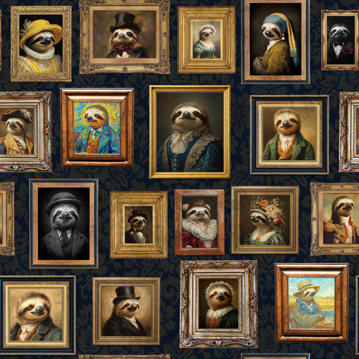 Regal Sloths Gallery Wallpaper⁠ in your room