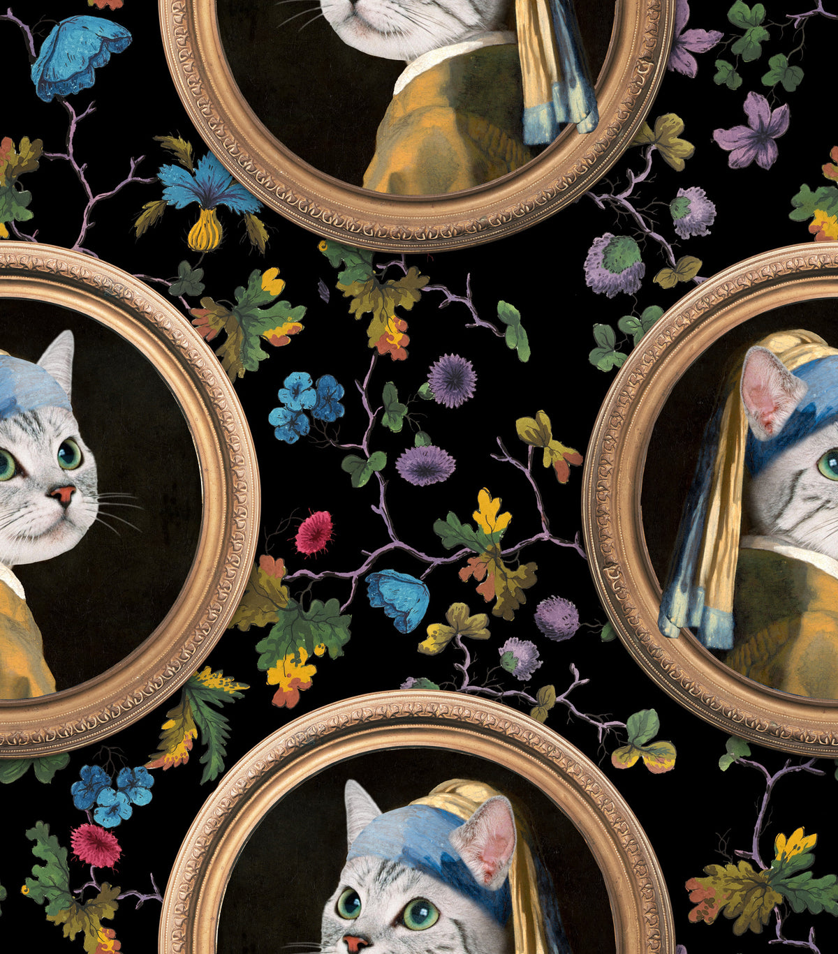 Purrfect Vermeer Wallpaper⁠ in your room