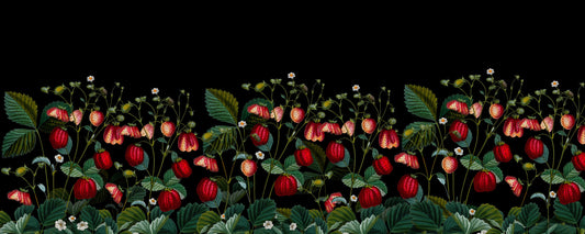 Botanical Berry Elegance Wallpaper⁠
