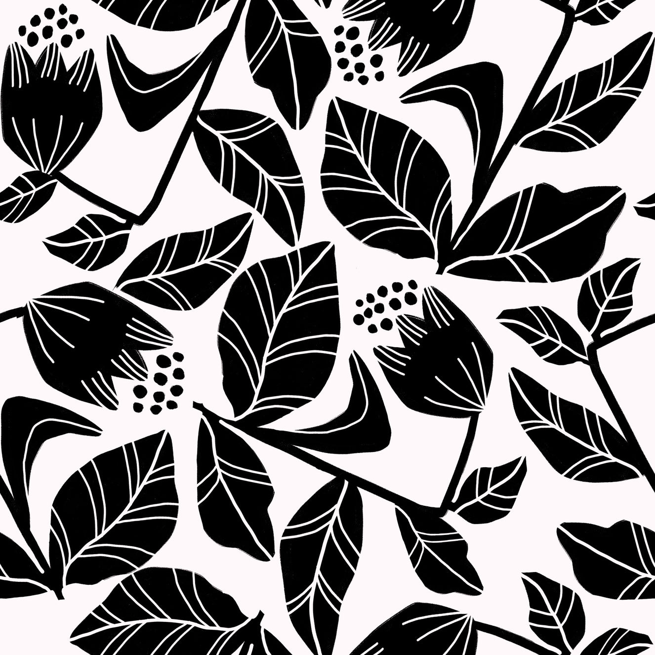 Ink Floral Wallpaper⁠