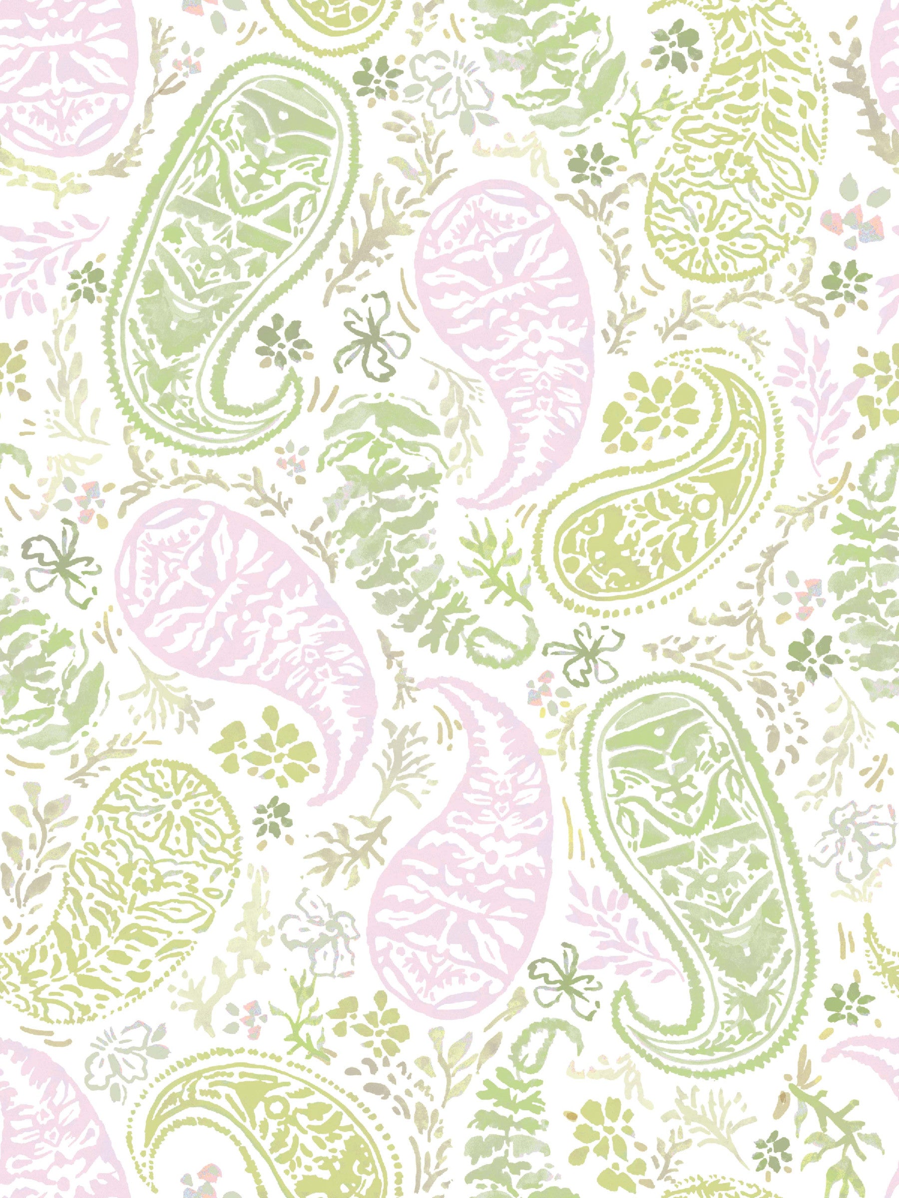 Vintage Paisley Garden Wallpaper⁠