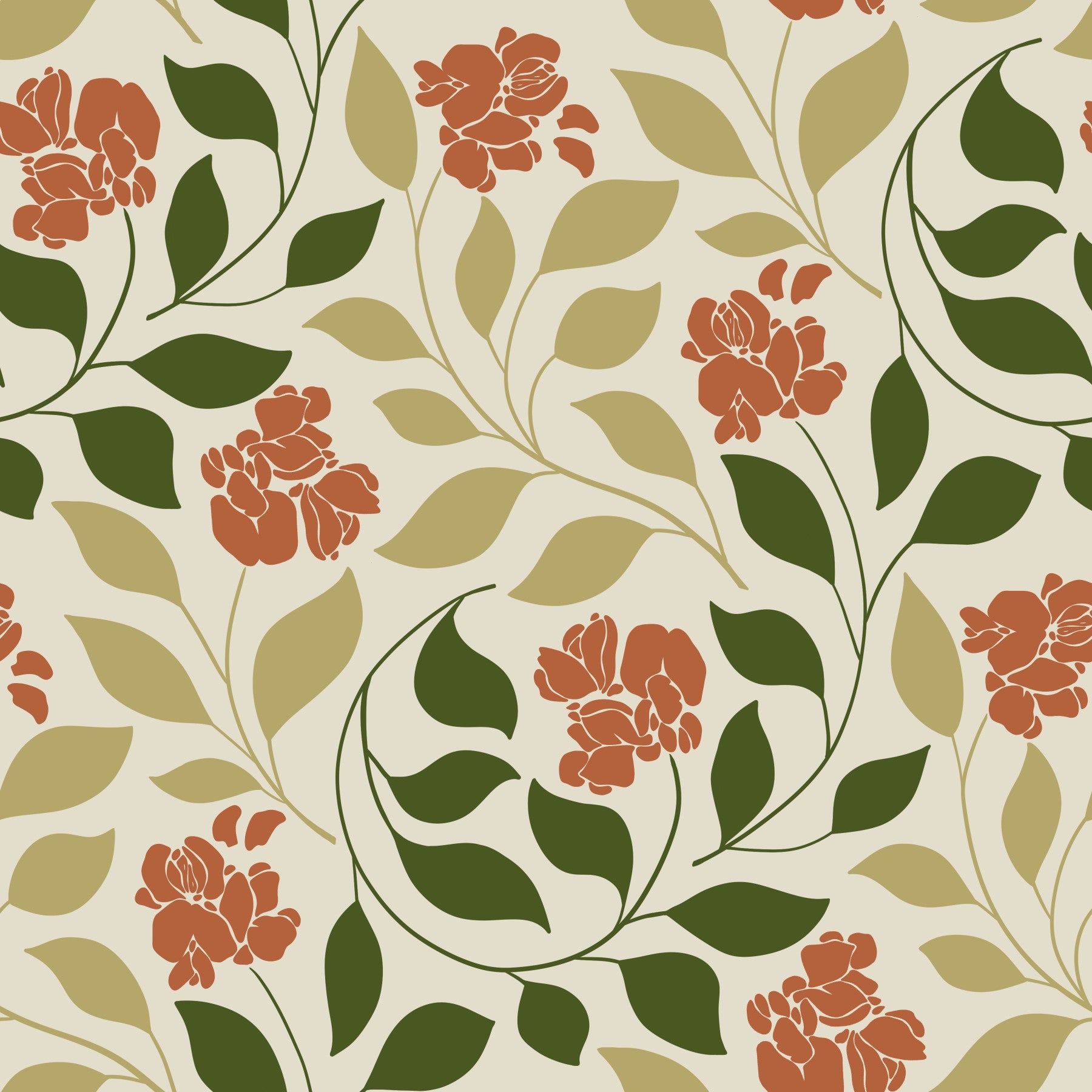 Rosmira - Earthy Blossom Wallpaper⁠