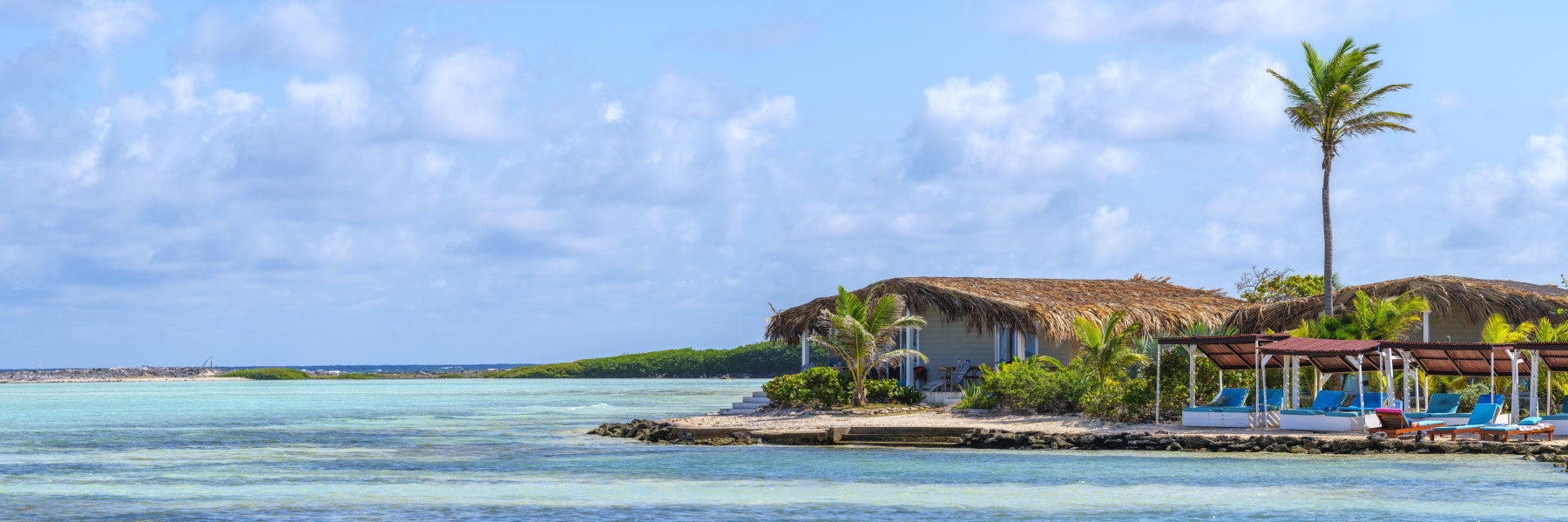 View of a peaceful tropical getaway.

