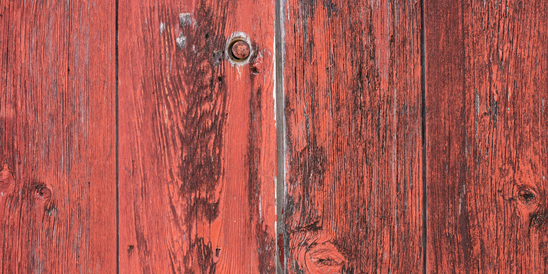 Aged Red Timber Wall Mural