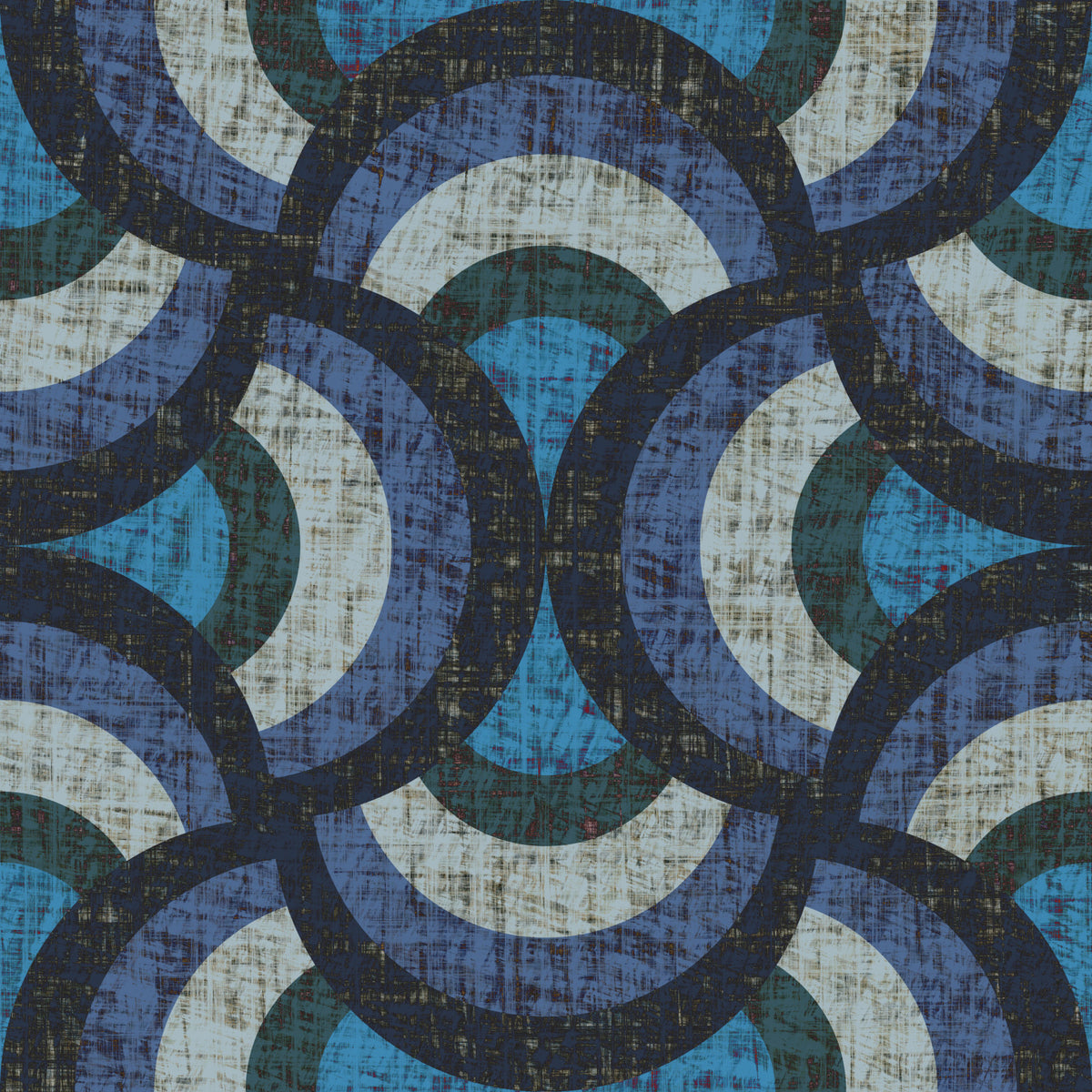 Concentric Blues Wallpaper⁠ in your room — zoomed