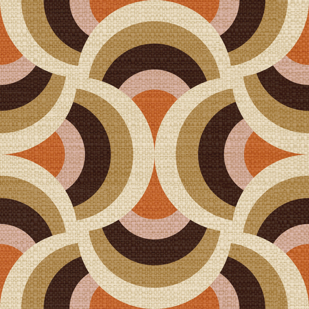 Mid-Century Circles Wallpaper⁠ in your room