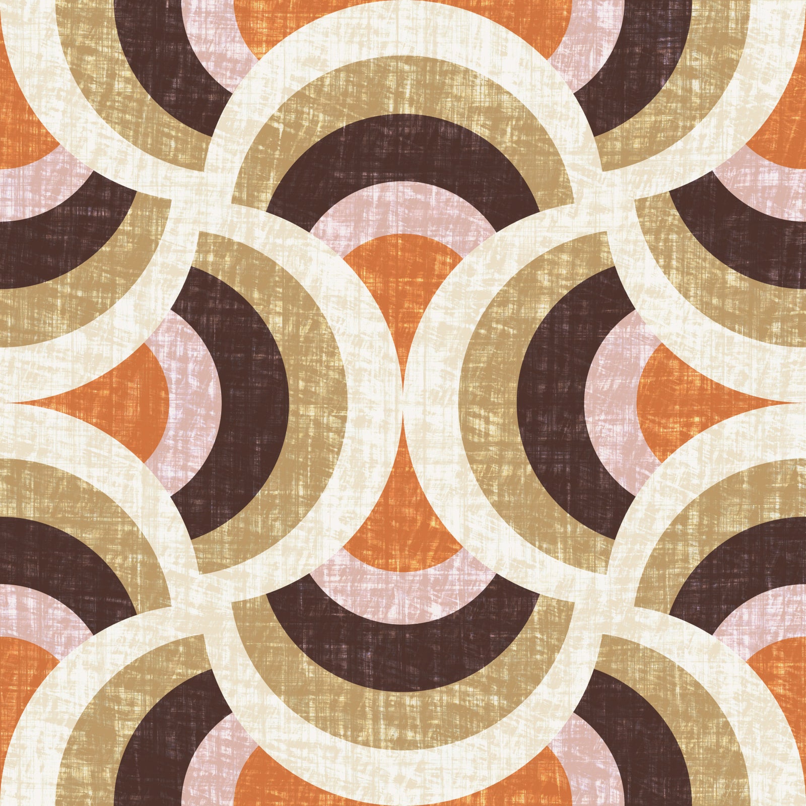 Retro Arcs in Earth Tones Wallpaper⁠