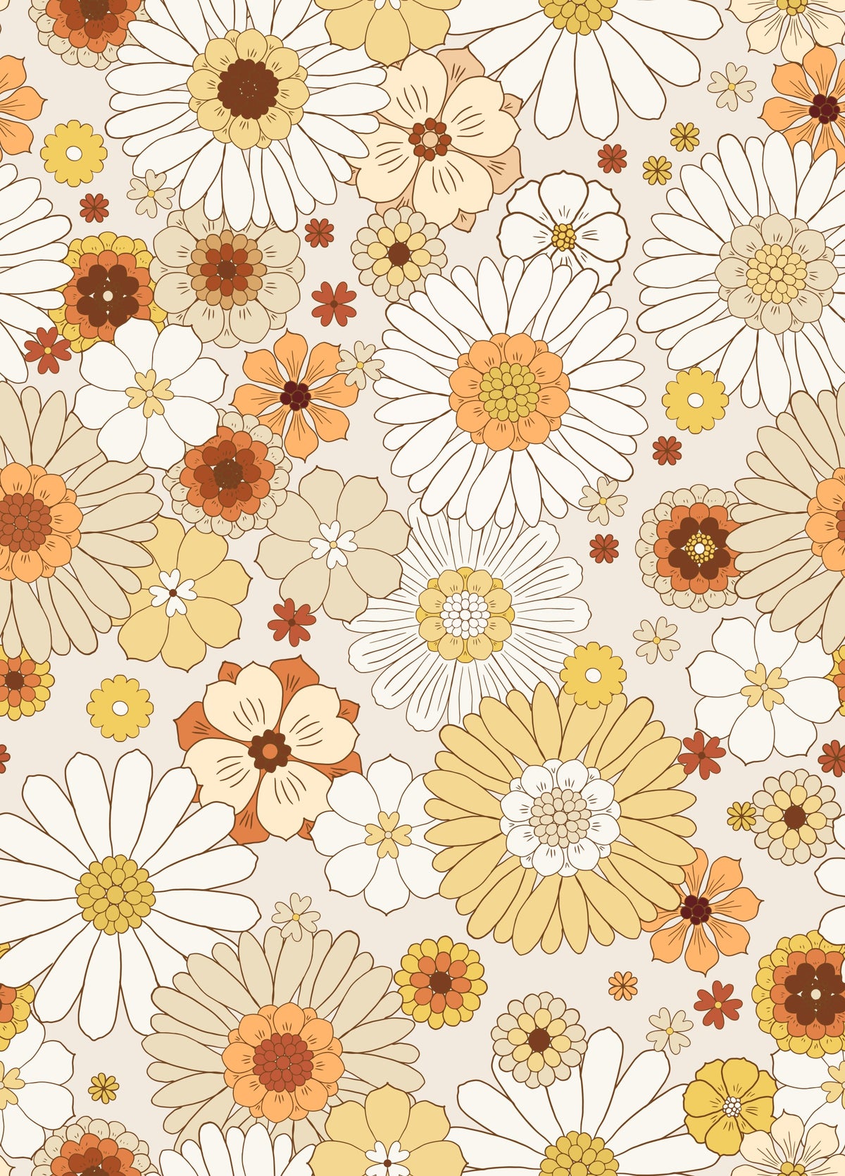 1970s Daisy Dreamscape Wallpaper⁠ in your room — zoomed