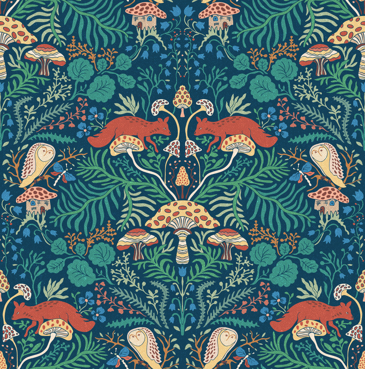 Woodland Mushrooms Wallpaper⁠ in your room — zoomed