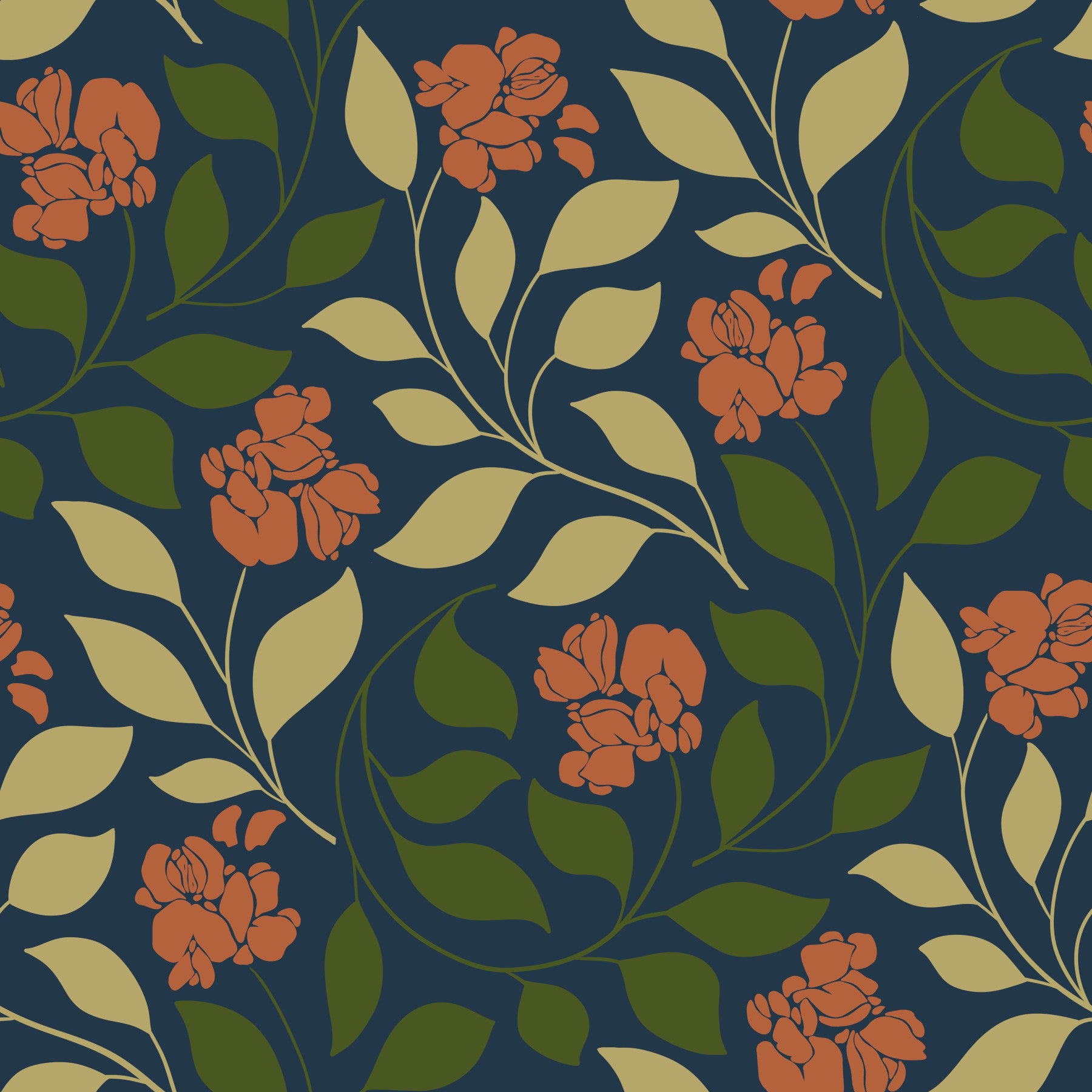 Rosmira - Vintage Bloom Wallpaper⁠