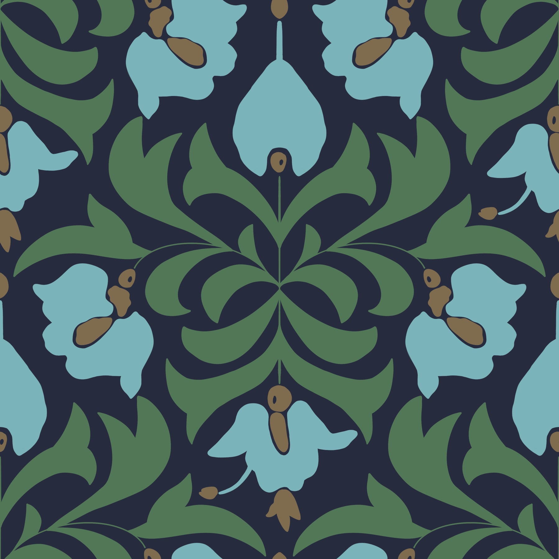 Orbisca - Midnight Bloom Wallpaper⁠