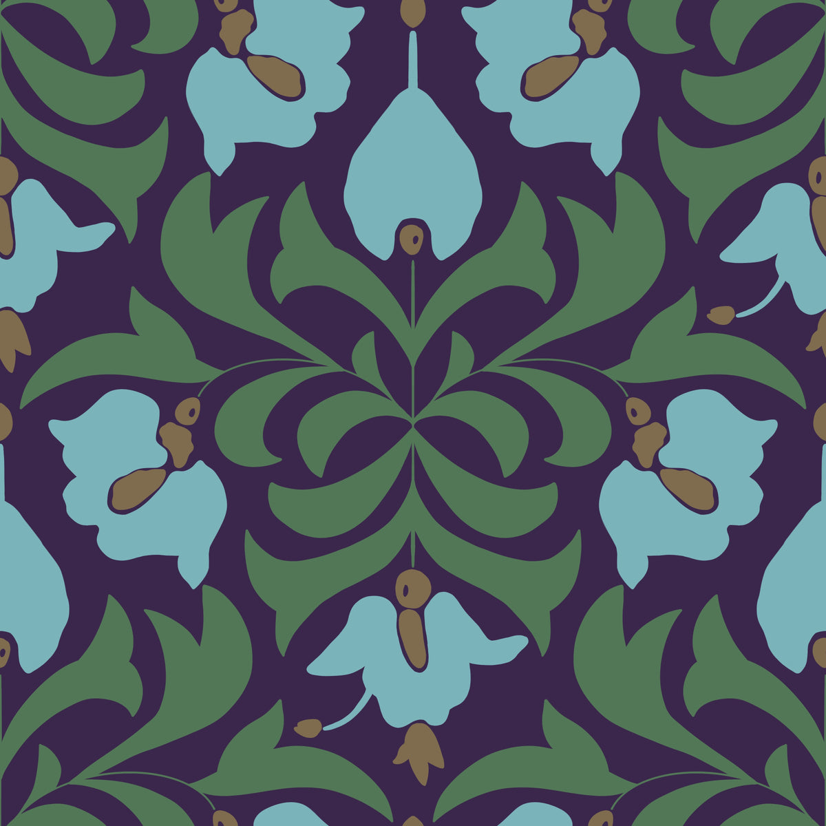 Orbisca - Art Nouveau Flora Wallpaper⁠ in your room — zoomed