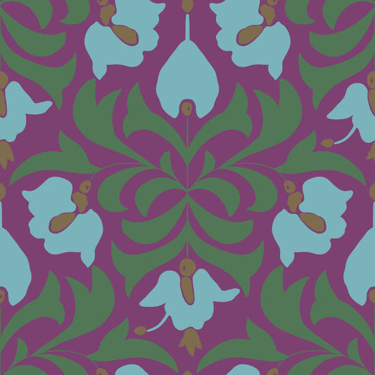 Orbisca - Vintage Floral Harmony Wallpaper⁠