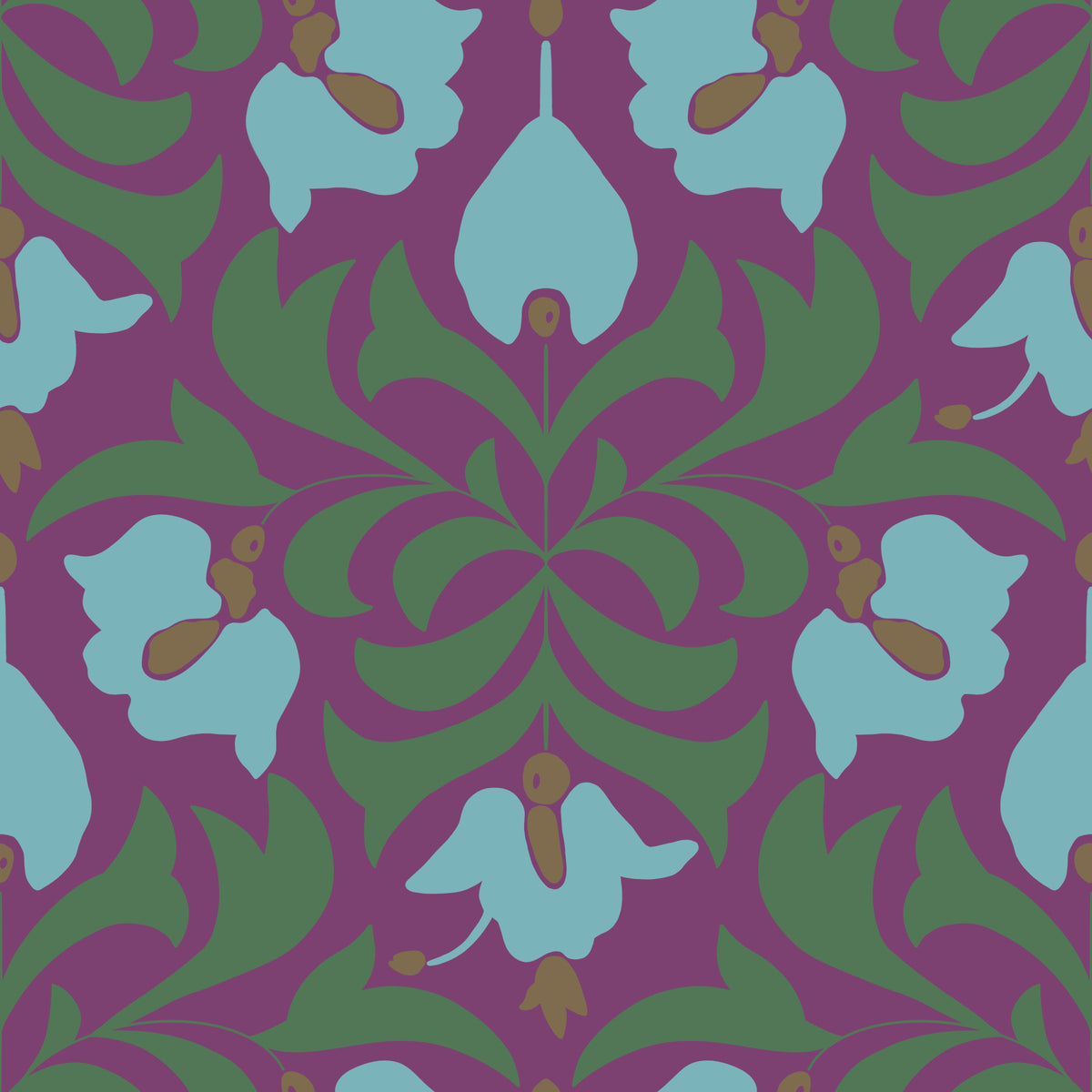 Orbisca - Vintage Floral Harmony Wallpaper⁠ in your room — zoomed