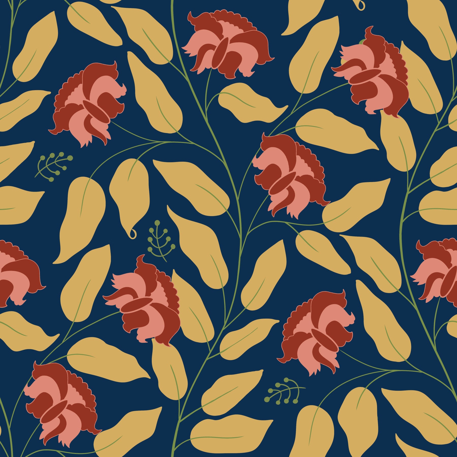 Seraphyne - Earthy Floral Wallpaper⁠