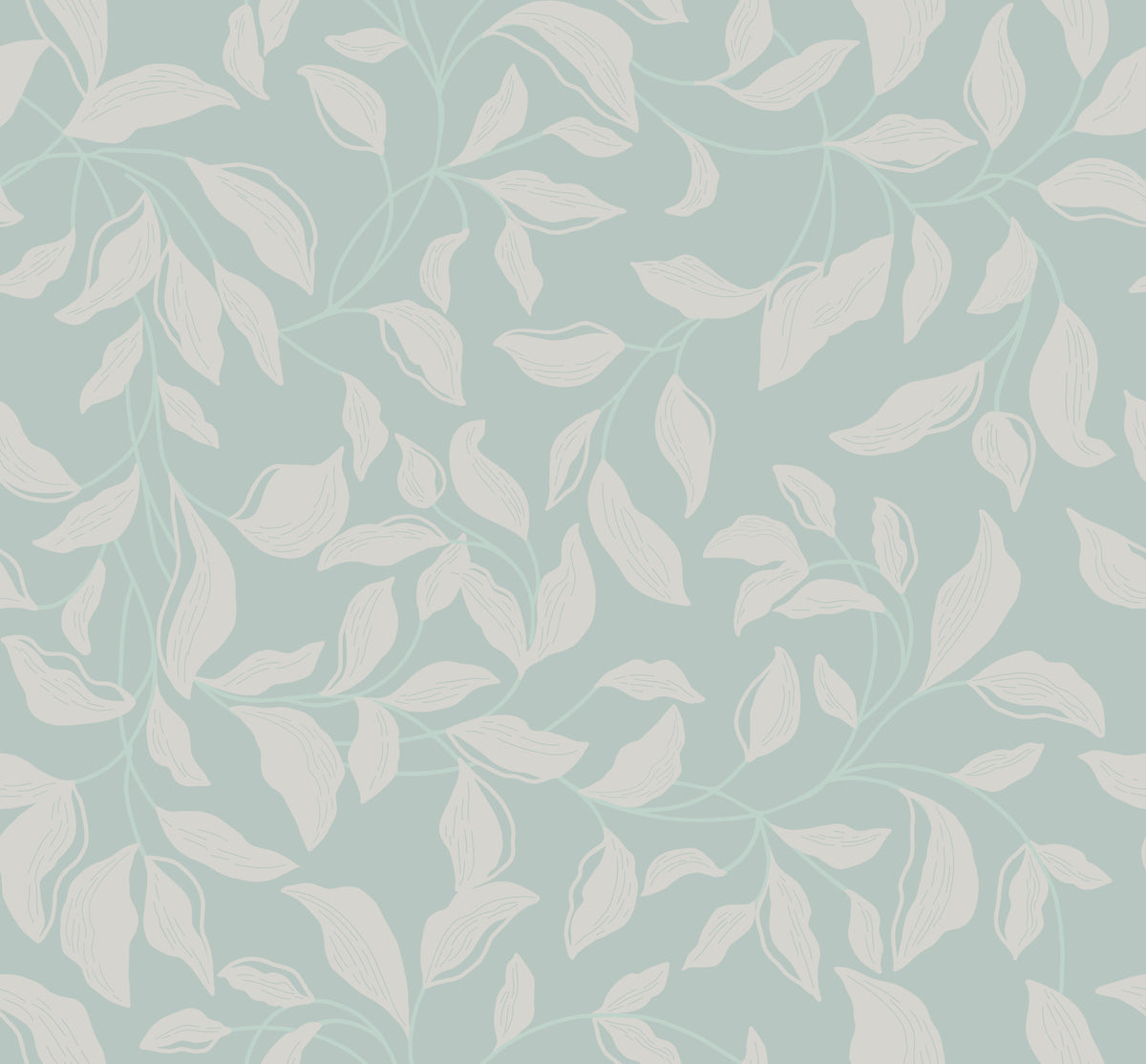 Soft Leaves Wallpaper⁠ in your room — zoomed