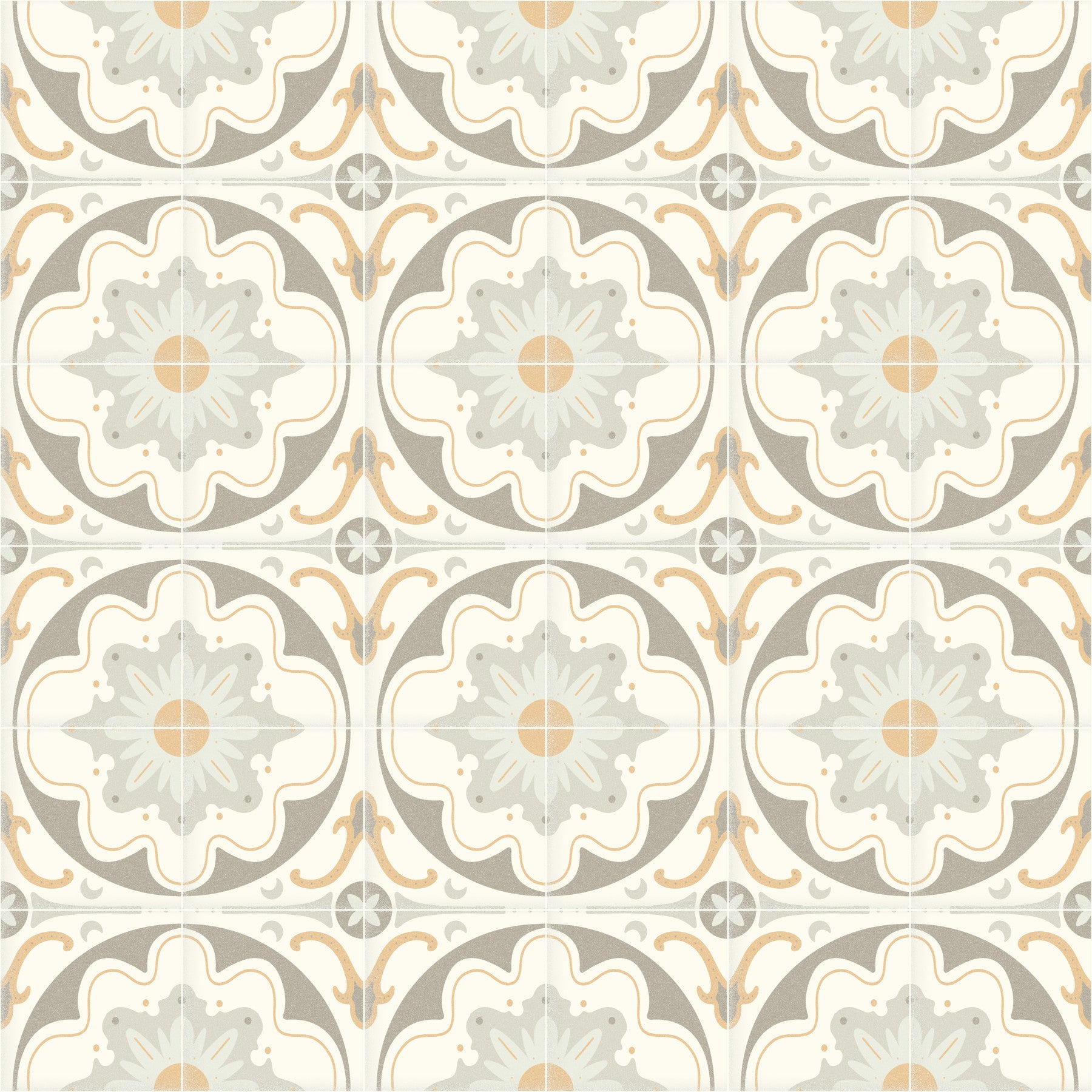 Aged Cement Tile Backsplashes - Gray Wallpaper⁠
