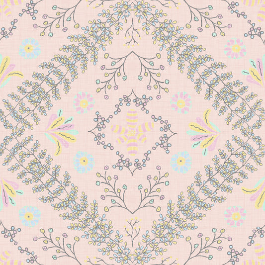 Bloom Tapestry Pink Wallpaper⁠