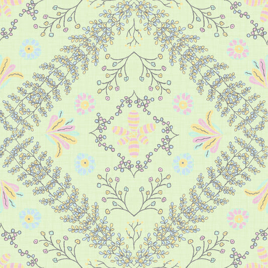 Bloom Tapestry Sage Green Wallpaper⁠