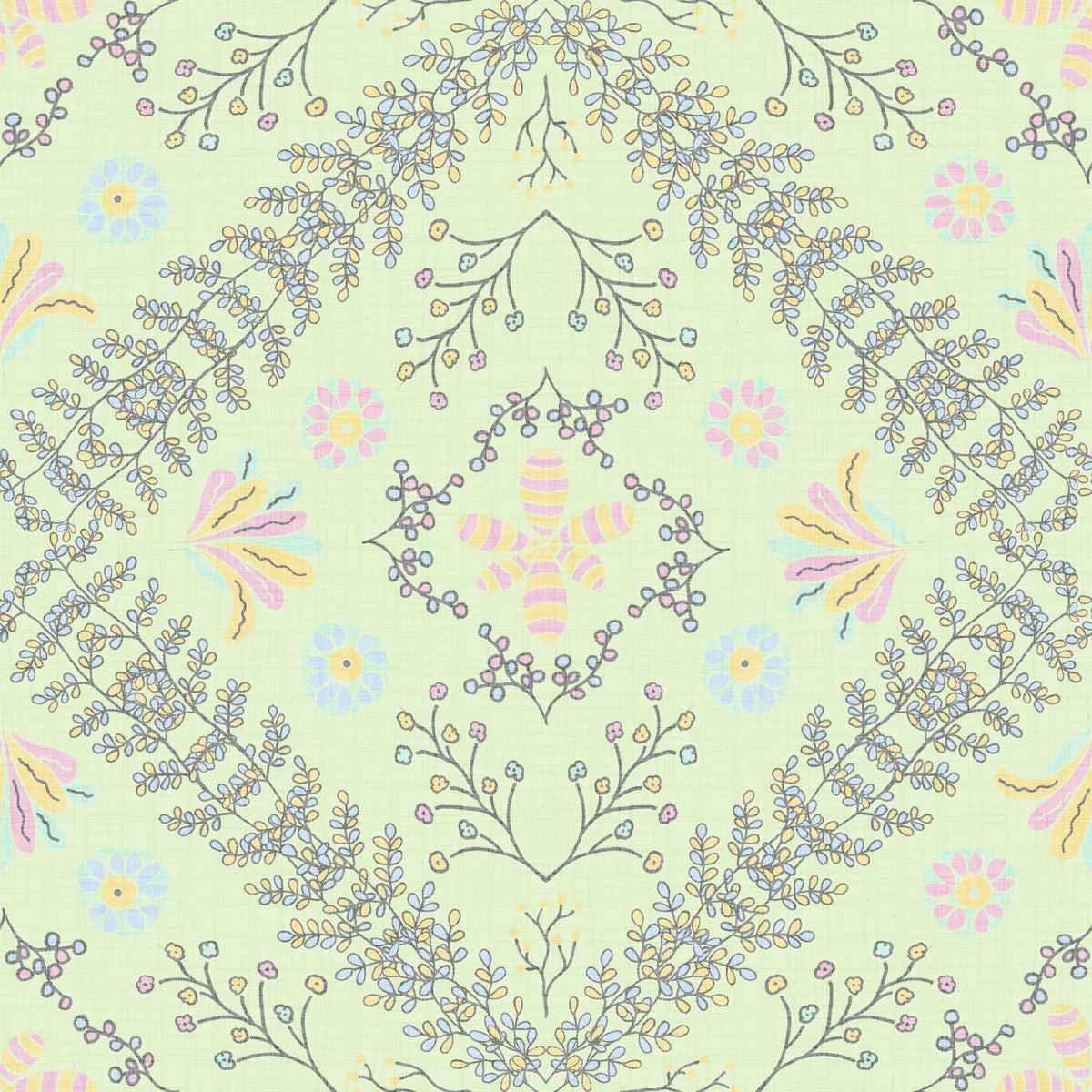 Bloom Tapestry Sage Green Wallpaper⁠ in your room
