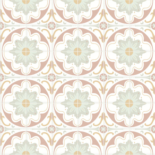 Aged Cement Tile Backsplashes - Powder Wallpaper⁠