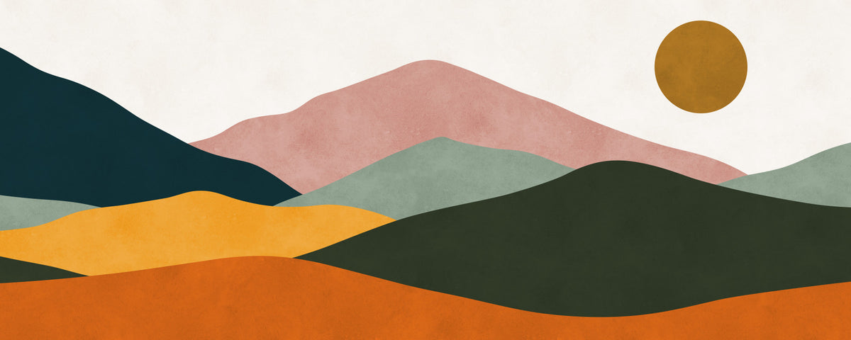 Sunset Layers Wall Mural in your room