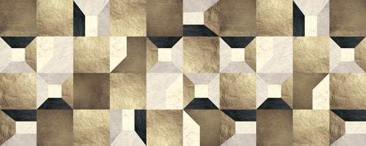 Gilded Geometry Wall Mural