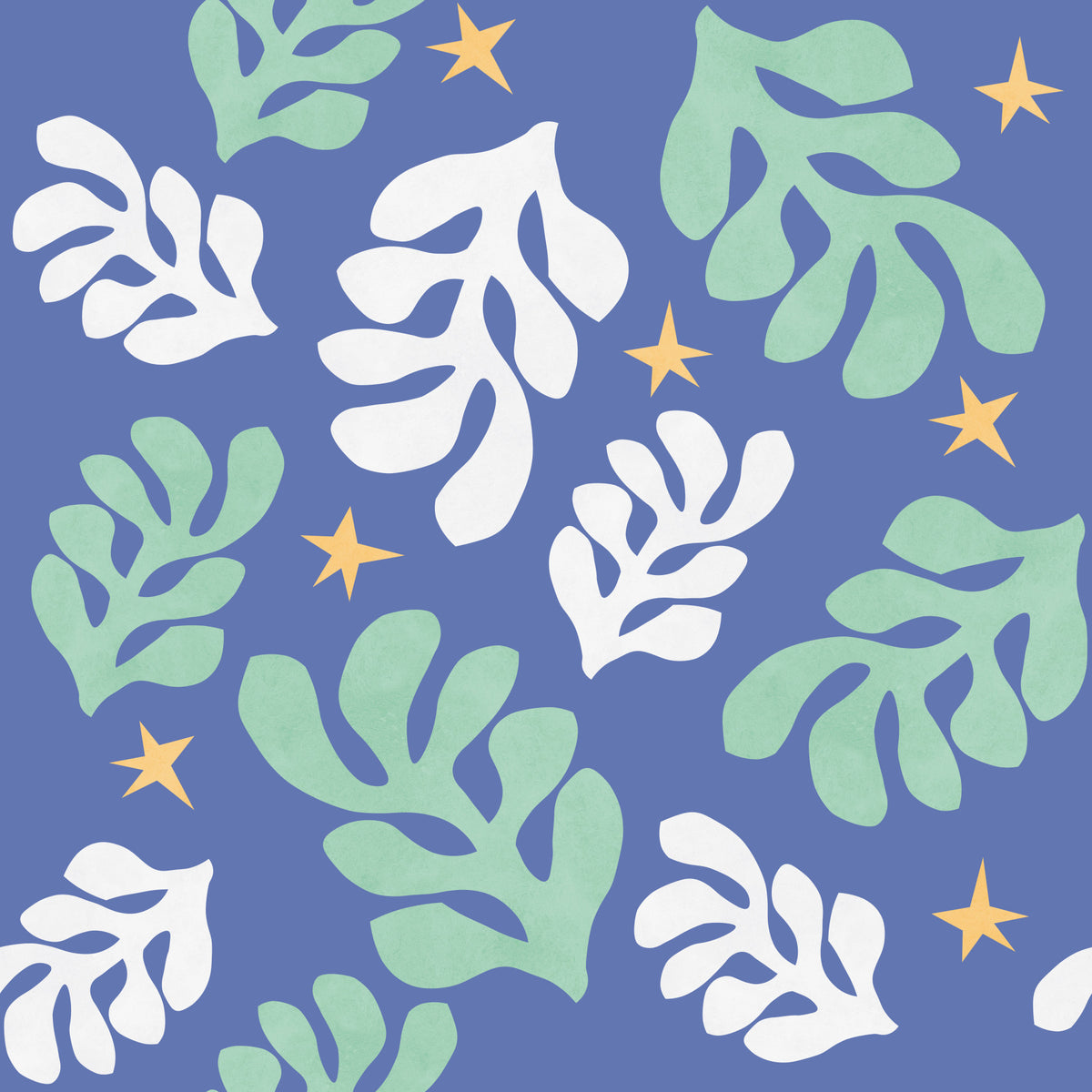 Botanical Starry Night Wallpaper⁠ in your room — zoomed